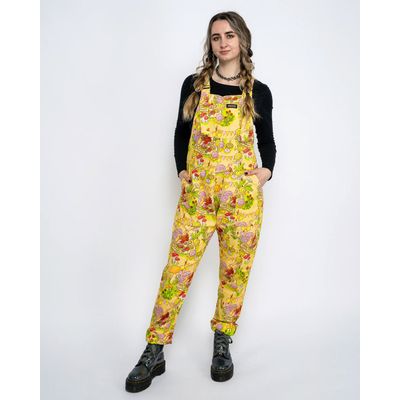 Foto van Run & Fly | Tuinbroek, Snail picnic party met gele slakken, stretch twill