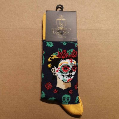 Foto van Love Sox | Heren sokken Frida Kahlo Skull