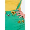 Afbeelding van Voodoo Vixen | Waistband turn up shorts met geborduurde zonnebloemen
