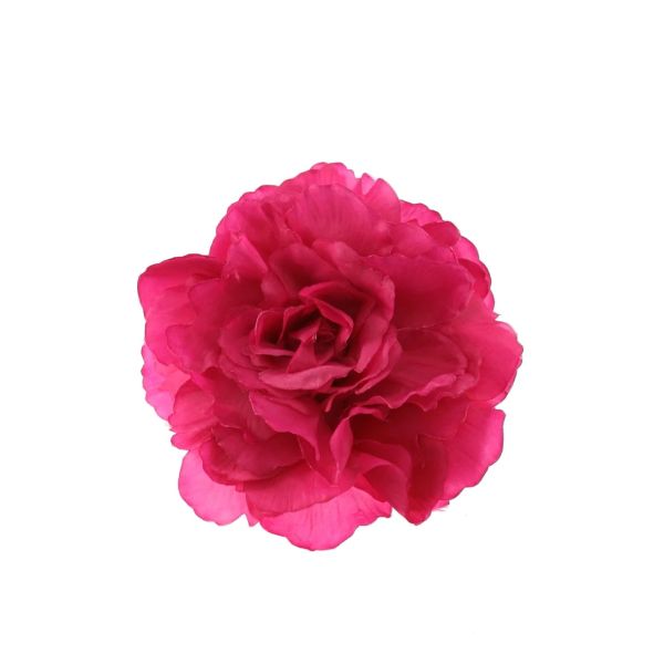 Zacharia | Fuchsia roos op haarclip en broche 