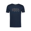 Afbeelding van Green Bomb | T-shirt Bike watercolour, blauw bio katoen