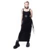 Afbeelding van Heartless | Lange jurk Midnight Lament met Pentagram en straps met metalen oogjes