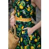 Afbeelding van Dolly and Dotty | Daisy Lemon vintage halterswing jurk met citroenen print