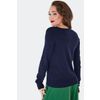 Afbeelding van Voodoo Vixen | Blauwe Vintage cardigan met Venus Flytrap borduursels