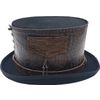 Afbeelding van Major wear | Top hoed, zwart met bruine steampunk hoed