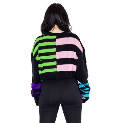 Foto van Heartless | Korte jumper Layla, multicolour gestreept