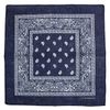 Afbeelding van Zacharia | Bandana zwart met wit paisley patroon en sierlijk rand