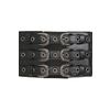 Afbeelding van Banned | Punk Corset-riem Mourning, zwart met 3 dubbele gespen en ogen