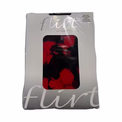 Foto van Flirt | Zwarte rode Tie dye panty