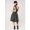Afbeelding van Hell Bunny | Jaren 50 jurk Millie met groene strikjes, hartjes en insecten