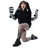 Afbeelding van Cupcake Cult | Zipper Hoody Hypno met zwart-wit gestreepte mouwen en lange oren