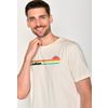 Afbeelding van Green Bomb | T-shirt Nature canoe river, creme wit bio katoen