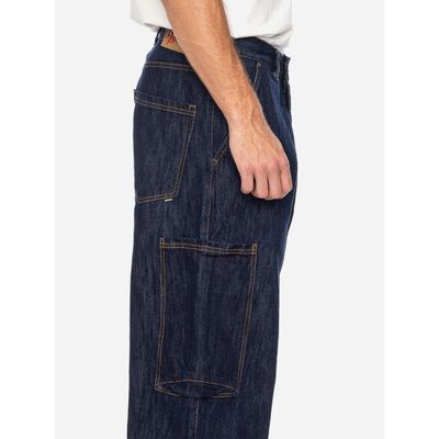 Foto van ATO Berlin | Jeans Pint, ruime donkerblauw Rock 'n Roll denim met cargozakken