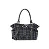 Afbeelding van Banned | Lolita punk schoudertas Rise Up van grijze tartan met rits details