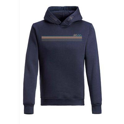 Foto van Green Bomb | Hoodie Bike fast, navy bio katoen