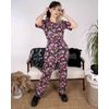 Afbeelding van Run & Fly | Jumpsuit zwart met roze Bodies Design print