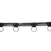 Afbeelding van Bullet69 | Riem van zwart leer met metalen pyramides en 3 ringen, 38 mm