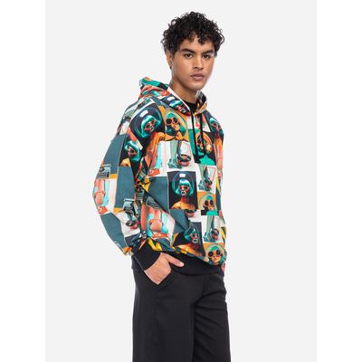 Foto van ATO Berlin | Hoody Raven met Retro foto-collage print