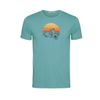 Afbeelding van Green Bomb | T-shirt Lifestyle Firenze scooter, blauw bio katoen
