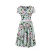 Afbeelding van Hell Bunny | Jaren '50 jurk Rina, baby-blauw met grote witte en roze vintage bloemen