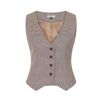 Afbeelding van Banned | Gilet Hallie houndstooth, bruin Queen size