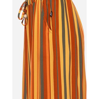 Foto van ATO Berlin | Linnea, 7/8 ste broek met geel oranje retro streep 