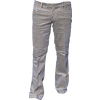 Afbeelding van Chenaski | Pantalon Squares, babycord créme met bruin geruit, uitlopende pijpen