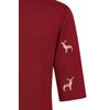 Afbeelding van Banned | Bordeaux-rood truitje met 3/4 mouw en Ruby sweet deer borduursels