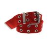 Afbeelding van Zacharia | Rode canvas riem met 2 rijen oogjes