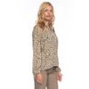 Afbeelding van ATO Berlin | Blouse Liana met zachte beige bladmotief en takken