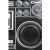 Afbeelding van Banned | Schoudertas BoomBox zwart met tape-recorder en speakers
