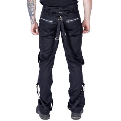 Foto van Heartless | Industrial broek Midas, zwart met clip-band​en en ritsen
