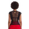 Afbeelding van Banned | Gothic top, Black Romance met diverse kant details en ruches