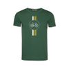Afbeelding van Green Bomb | T-shirt Bike Highway, bottle green bio katoen