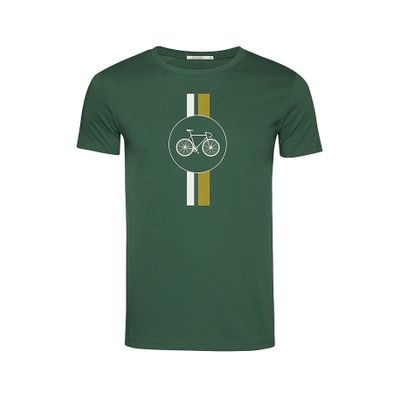 Green Bomb | T-shirt Bike Highway, bottle green bio katoen