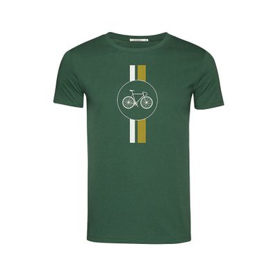 Foto van Green Bomb | T-shirt Bike Highway, bottle green bio katoen