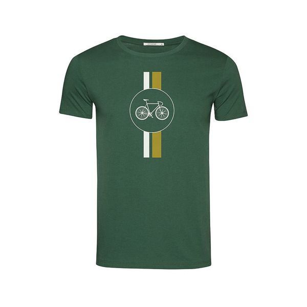 Green Bomb | T-shirt Bike Highway, bottle green bio katoen