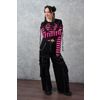 Afbeelding van Banned | Broek Hangfire zwart met metal punk details