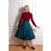Afbeelding van Hearts & Roses | Bordeaux rode blouse Frida, getailleerd met lange mouw