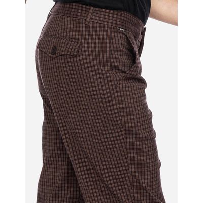 Foto van ATO Berlin | Pantalon Jorjo, klassieke bruin bordeaux ruitje, bio-katoen