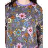 Afbeelding van Rebel Romance | Ruim vallend kort T-shirt met Cottagecore print