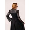 Afbeelding van Hell Bunny | Vintage Gothic top Rhianne van zwart kant met uitlopende mouw