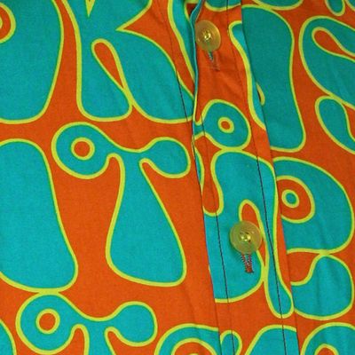 Foto van Chenaski | Overhemd 70's, Oranje blauw Moloko