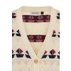 Afbeelding van Banned | Vintage cardigan Kitty sail met 3/4 mouw, ajour patroon met bootjes