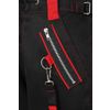 Afbeelding van Banned | Zwarte Goth broek met rode details, ritsen en veters
