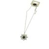 Afbeelding van Zacharia | Halsketting zwarte Jewelled spin op zilveren web