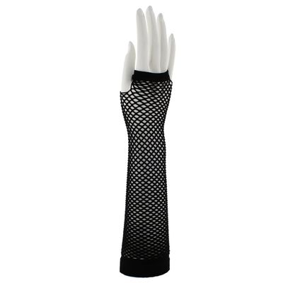 Foto van Zacharia | Vingerloze lange zwarte fishnet handschoentjes