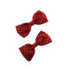 Afbeelding van Zacharia | Paar, Kleine rode Polkadot strikjes op haarclips 