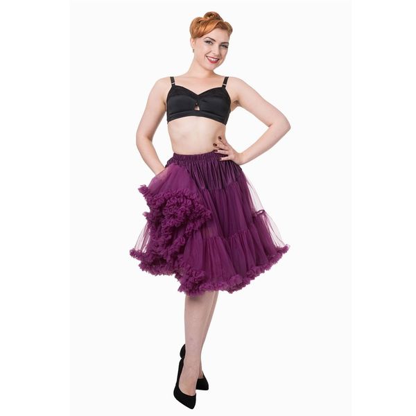 Petticoat Starlite over de knie met extra volume, aubergine Petticoat Starlite over de knie met extra volume, aubergine