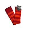 Afbeelding van Flirt | Overknee sokken oranje rood, breed gestreept